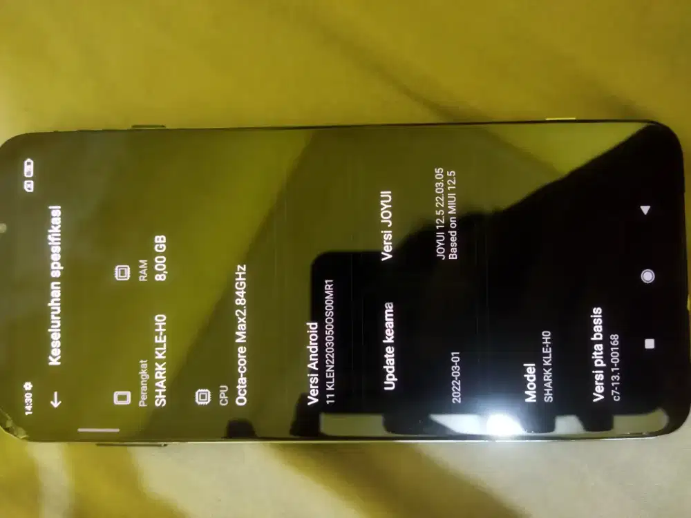 Dijual cepat hp black shark 3 5g fullset 8/128