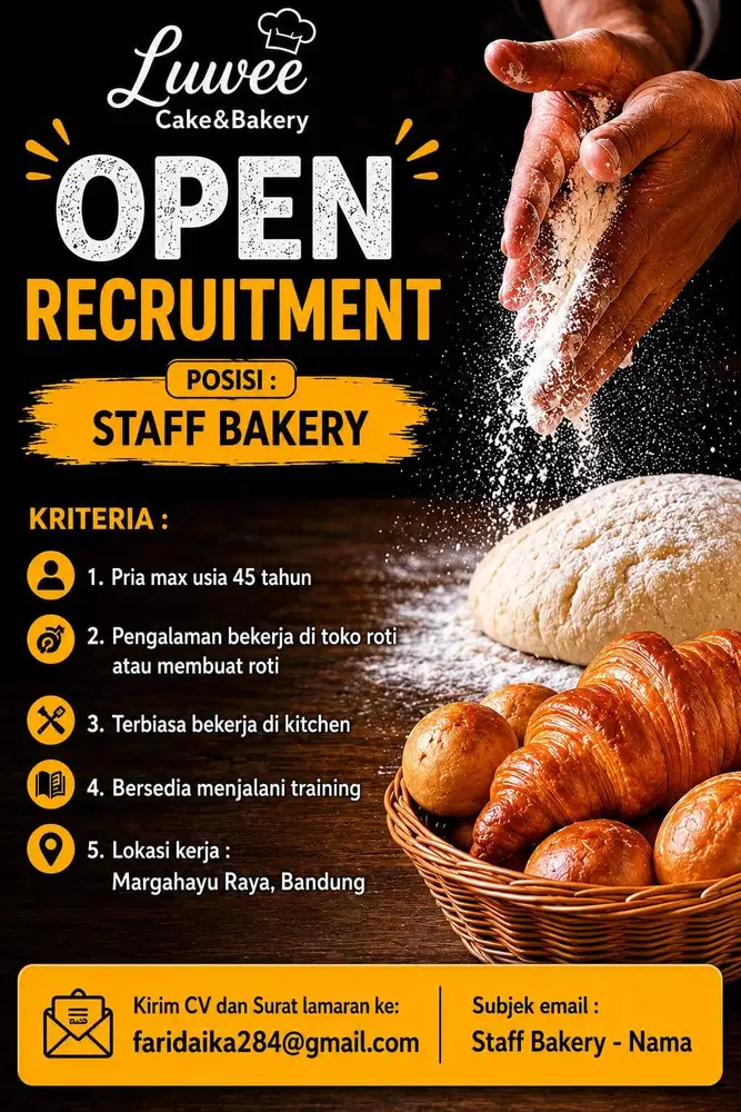 Dicari Staf Kitchen