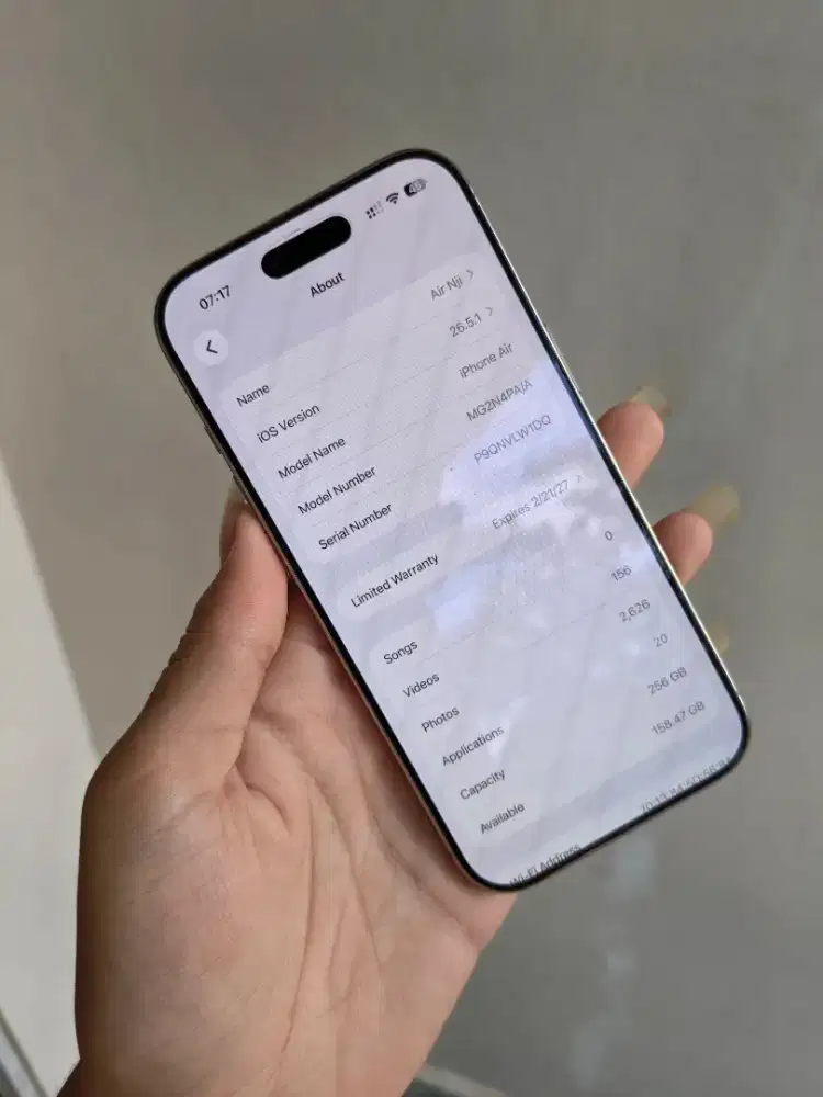 iPhone Air 256GB Fullset No Minus Harga Pas