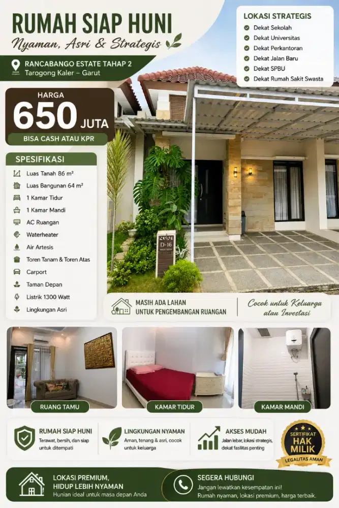 Dijual rumah second seperti baru