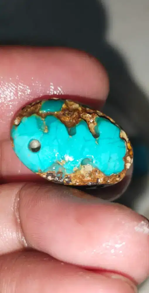 Batu pirus Persia motif lillah