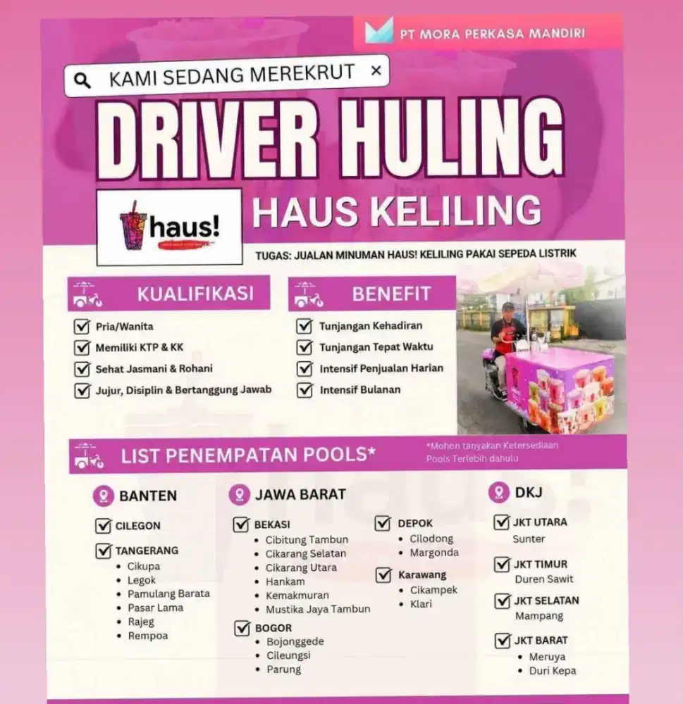 LOWONGAN RIDERS HAUS KELILING
