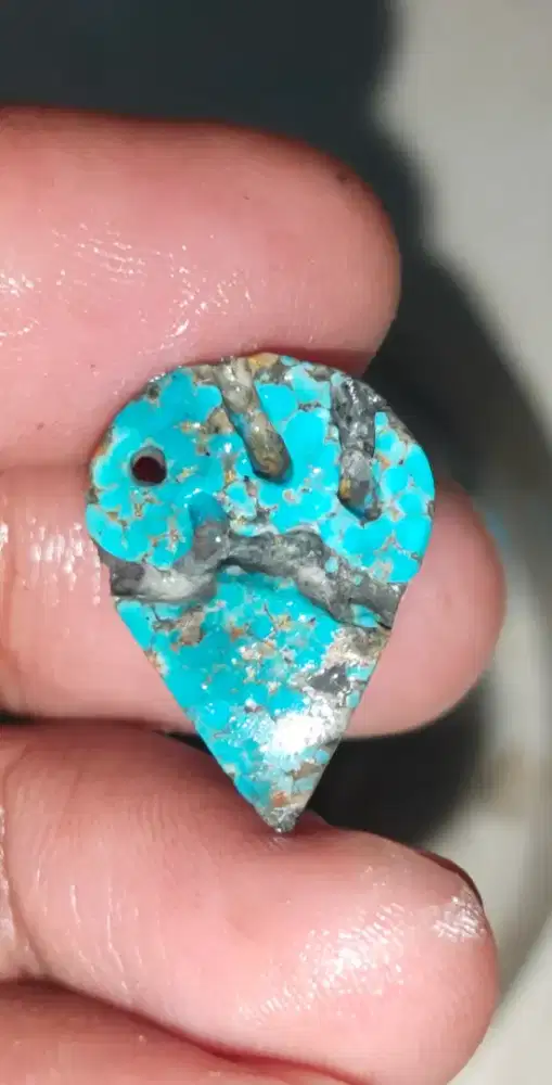Batu pirus Persia motif lillah tetes