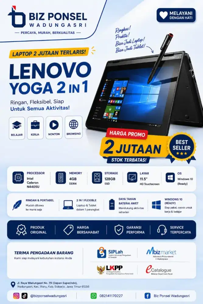 Promo laptop yoga 2 in 1 // kredit cuma ktp saja