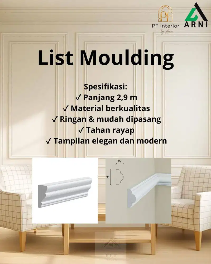 LIST MOULDING CHIARA/ DEKORASI DINDING MEWAH