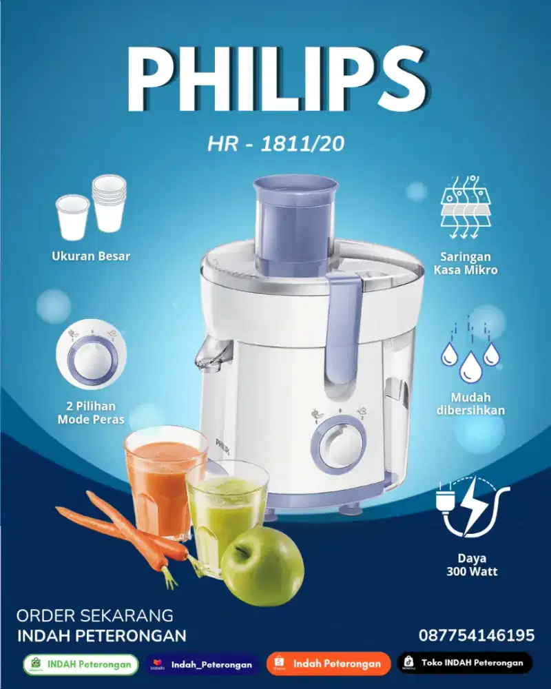 JUICER PHILIPS HR-1811 PHILIPS