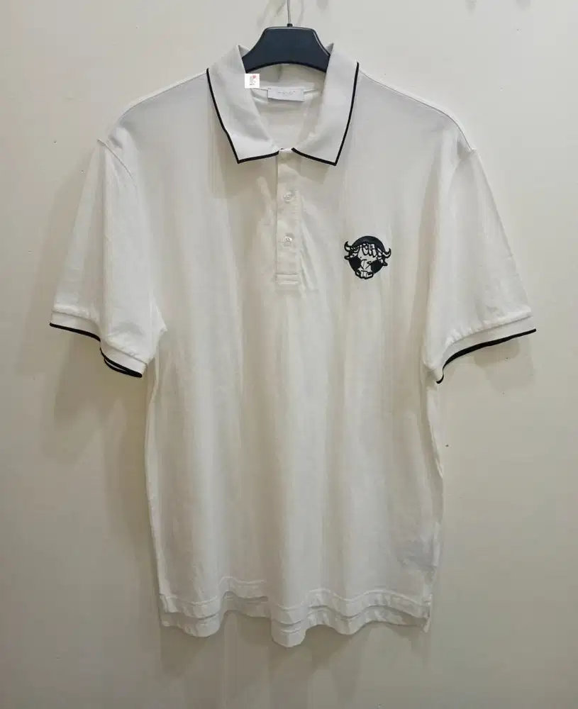DIOR TIPPED POLO SHIRT WHITE