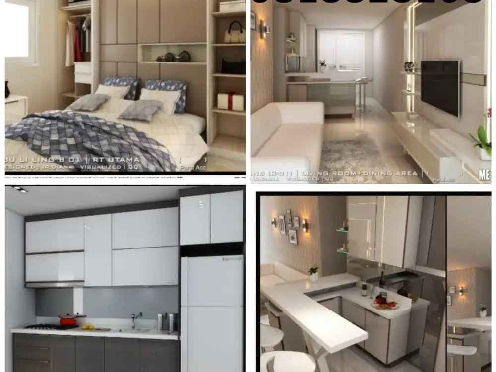 Sewa Apartemen Sky Terrace 2BR 55m2 , FF , Cicil