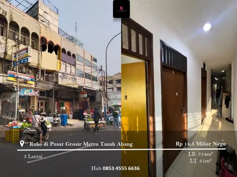 Dijual Ruko di Pusat Grosir Metro Tanah Abang