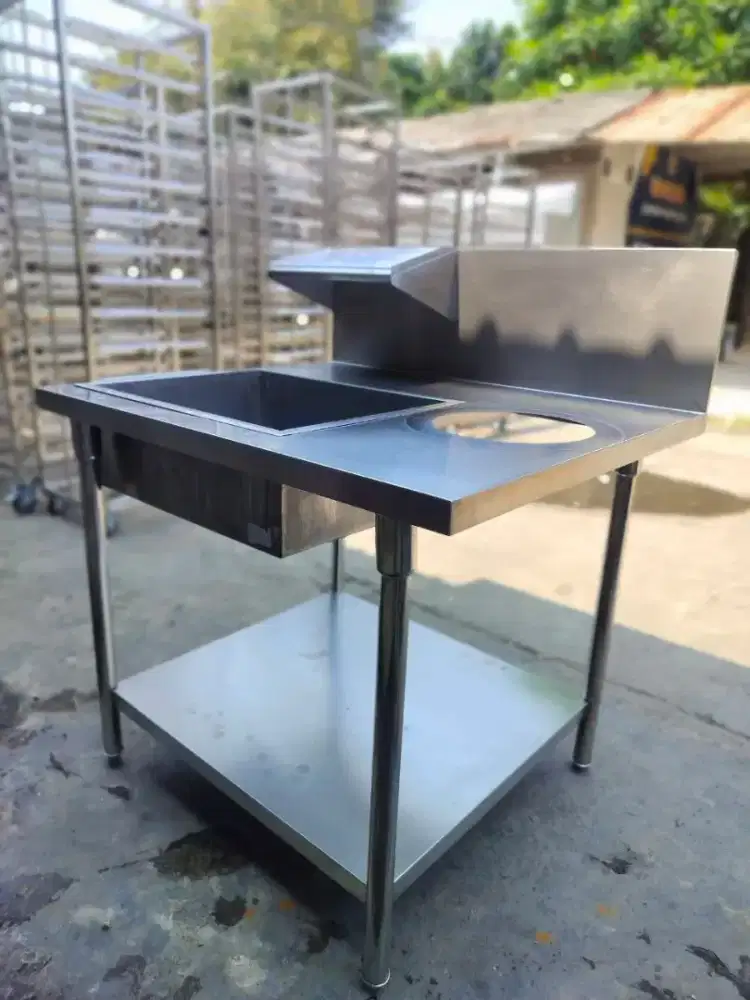 Stainles meja dusting