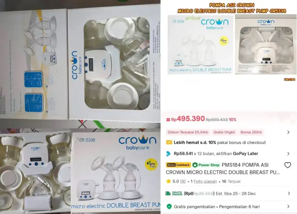 Pompa asi crown babycare