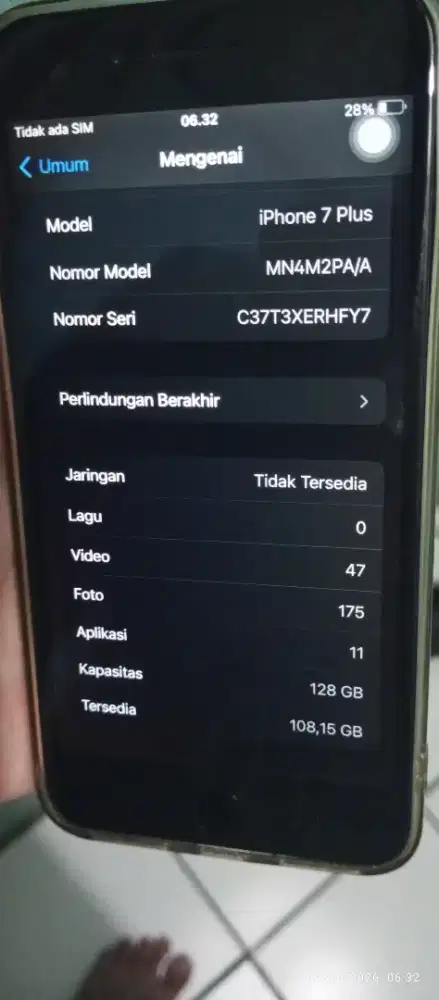 iPhone 7 plus kondisi bekas