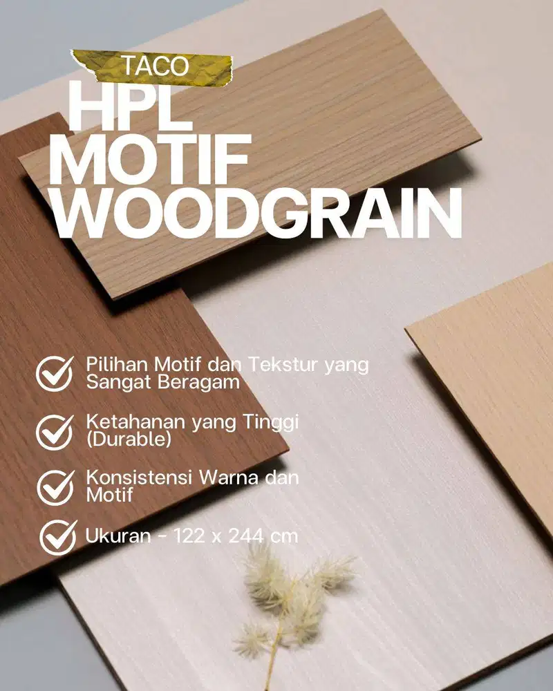 Laminatte HPL by TACO/ 122cm - 244cm/ Wood Grain/ Modern
