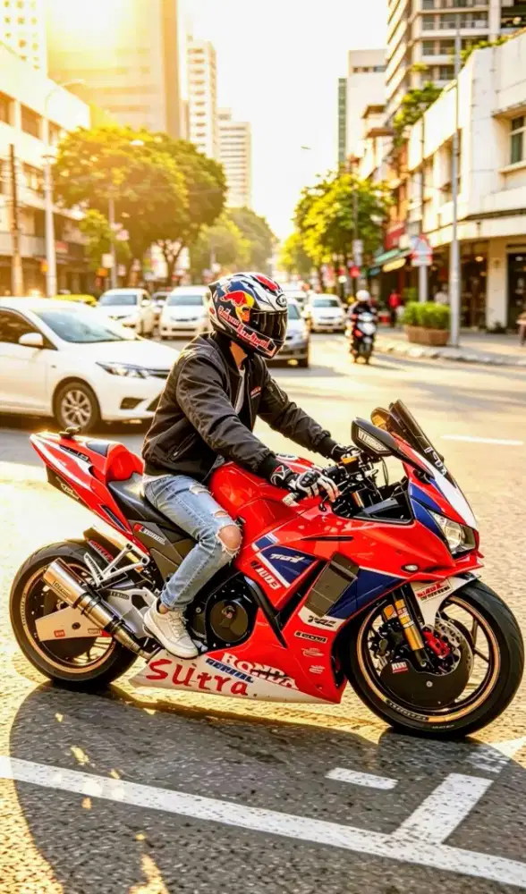 CBR 150 K45A modif moge. Body & arm full pakai fiber glass. Murah aja