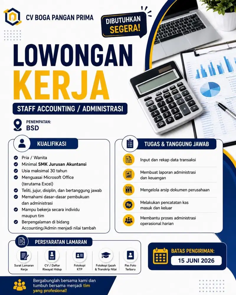 STAFF ACCOUNTING / ADMINISTRASI