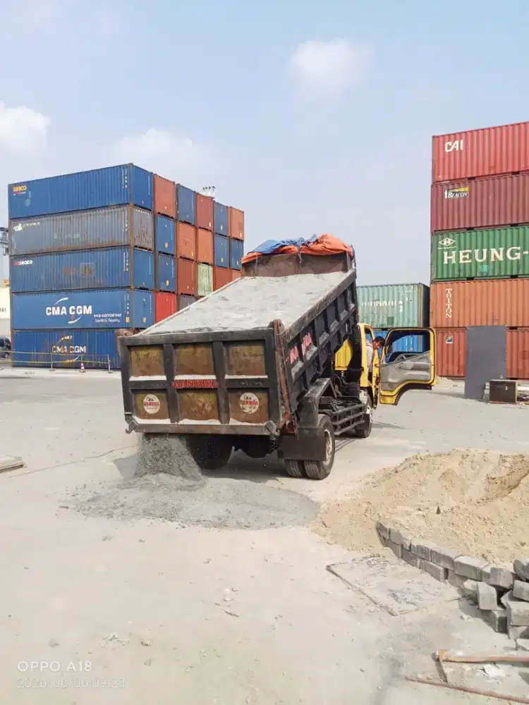 Basecourse abu batu pasir cor limestone batu belah kali