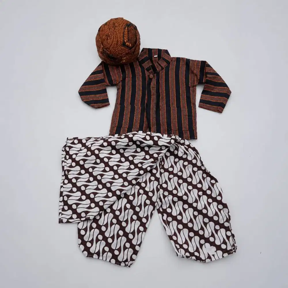Baju lurik anak laki, baju nasional anak laki, baju pahlawan anak laki
