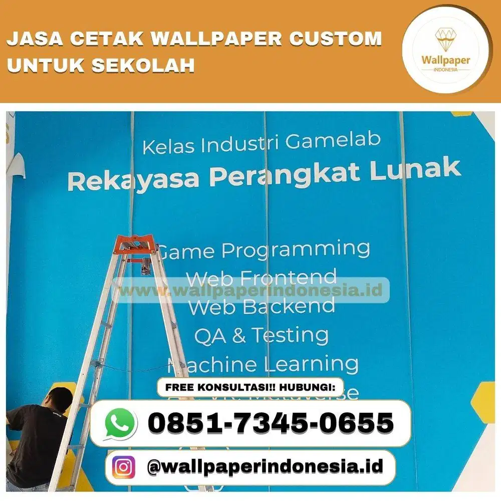 Jasa cetak wallpaper custom untuk sekolah