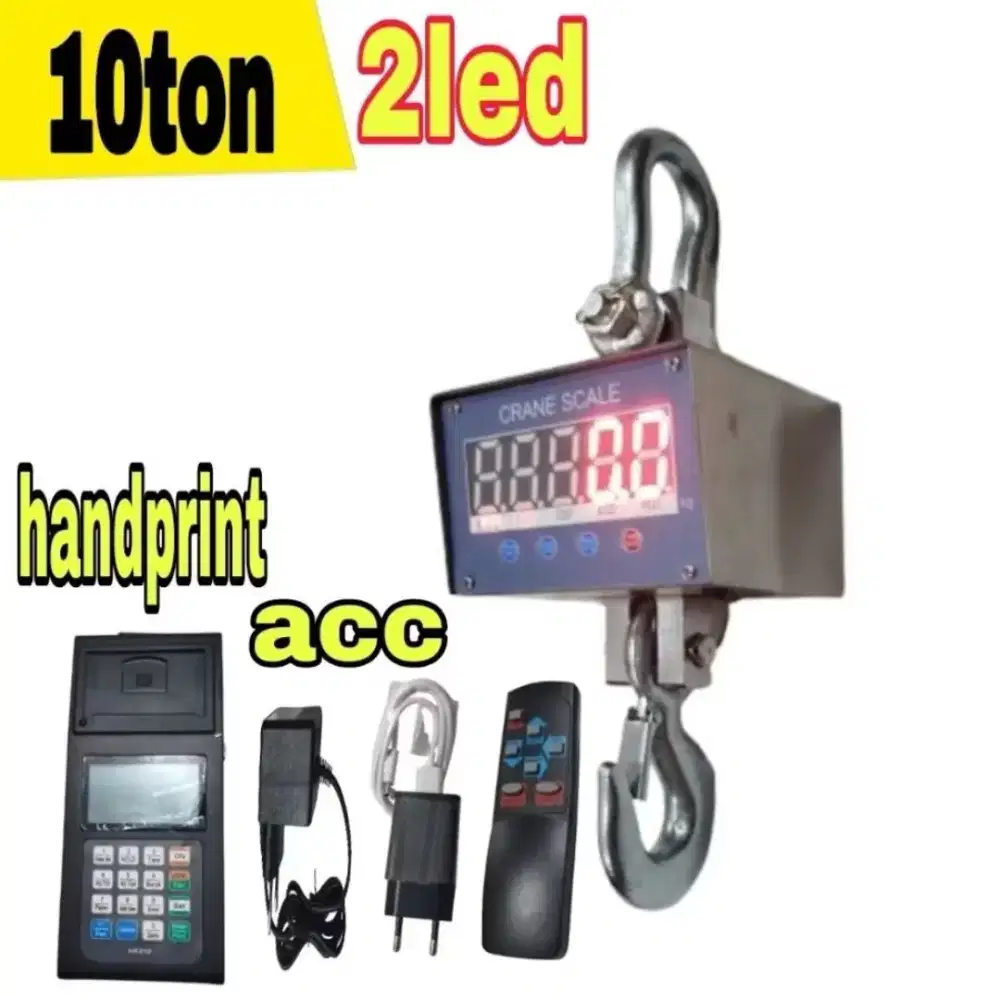 Handprint 10ton/10000kg crane scale 2led
