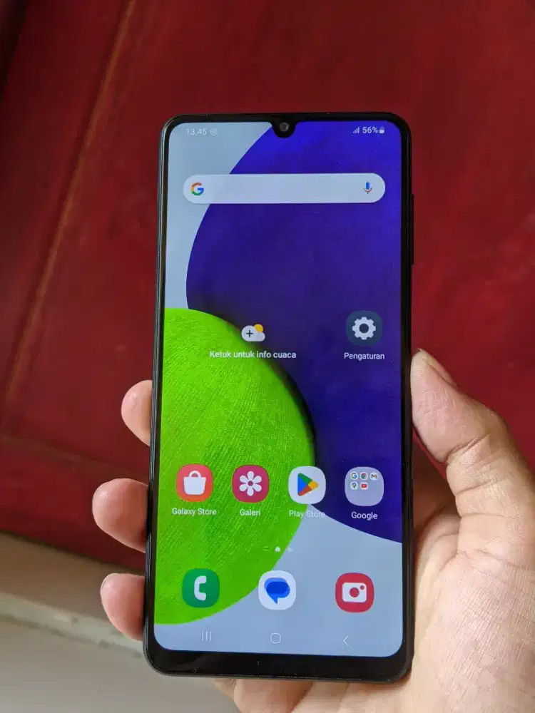 Samsung A22 Ram 6/128GB Super Amoled lengkap 
Fast Charging 15w
