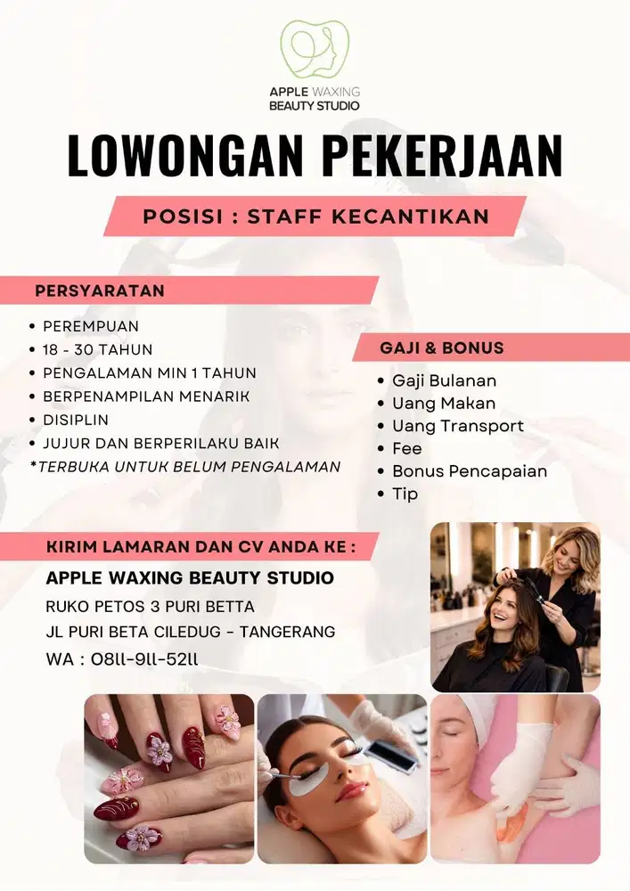 DIBUTUHKAN CEPAT !! STAFF KECANTIKAN