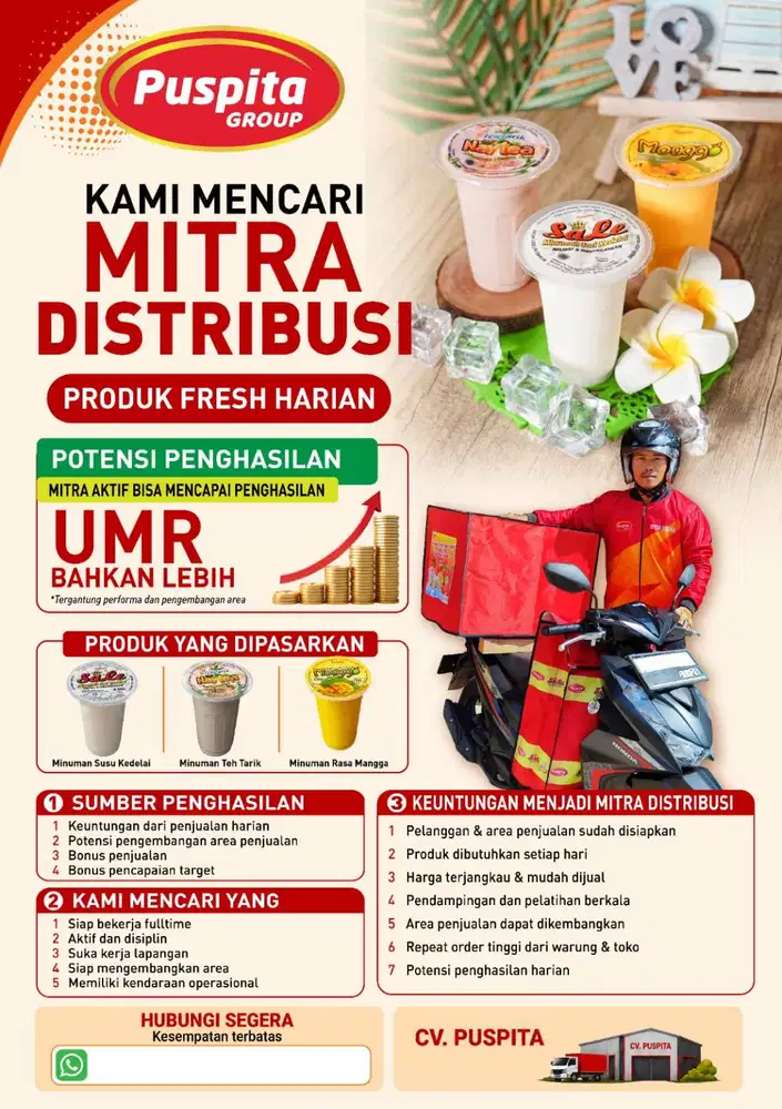 DIBUTUHKAN MITRA DISTRIBUSI SETIABUDI