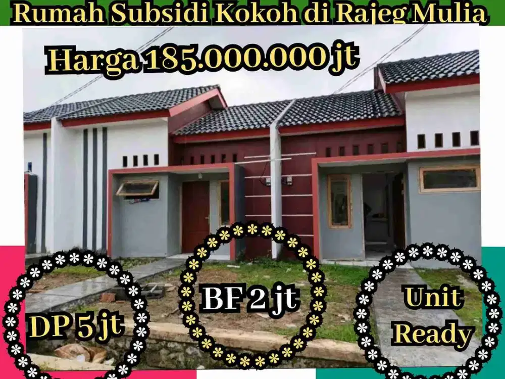 Di Perum GRC DP 5 jt Cicilan ±1,2 jt Flat, Rumah Ready Siap Huni