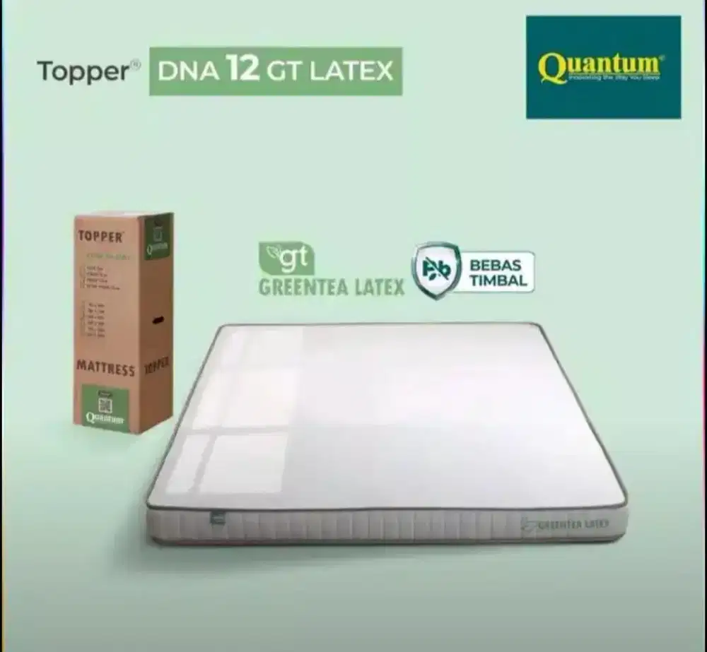 Topper Kasur Quantum Greentea Latex DNA 12cm