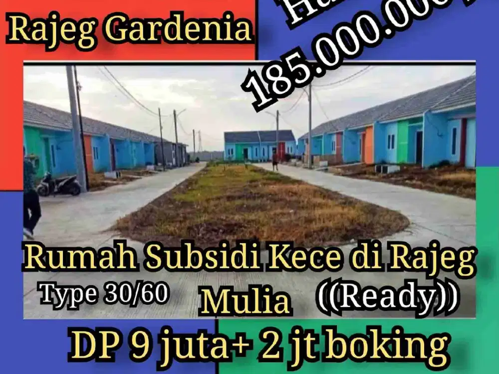 Rumah Subsidi System Cluster, Cicilan Flat Sampai Lunas.
