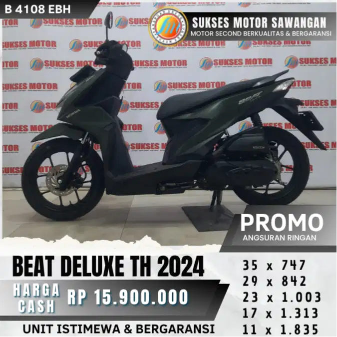 MULUS HONDA BEAT DELUXE TH 2024 BISA CASH KREDIT UNIT BERGARANSI