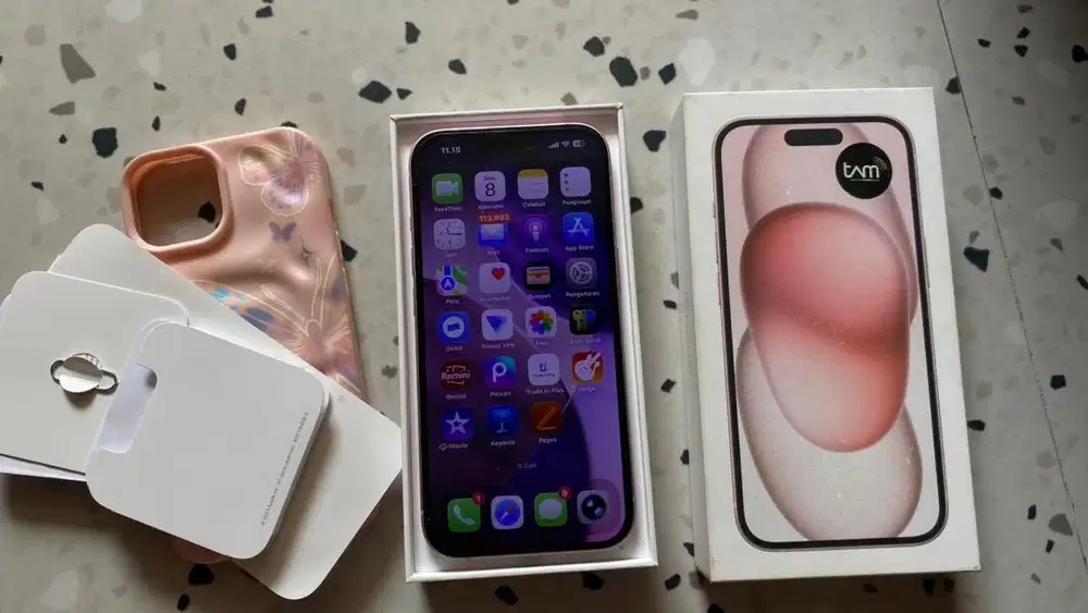Iphone 15 Pink 128 gb Garansi Resmi Tam ibox