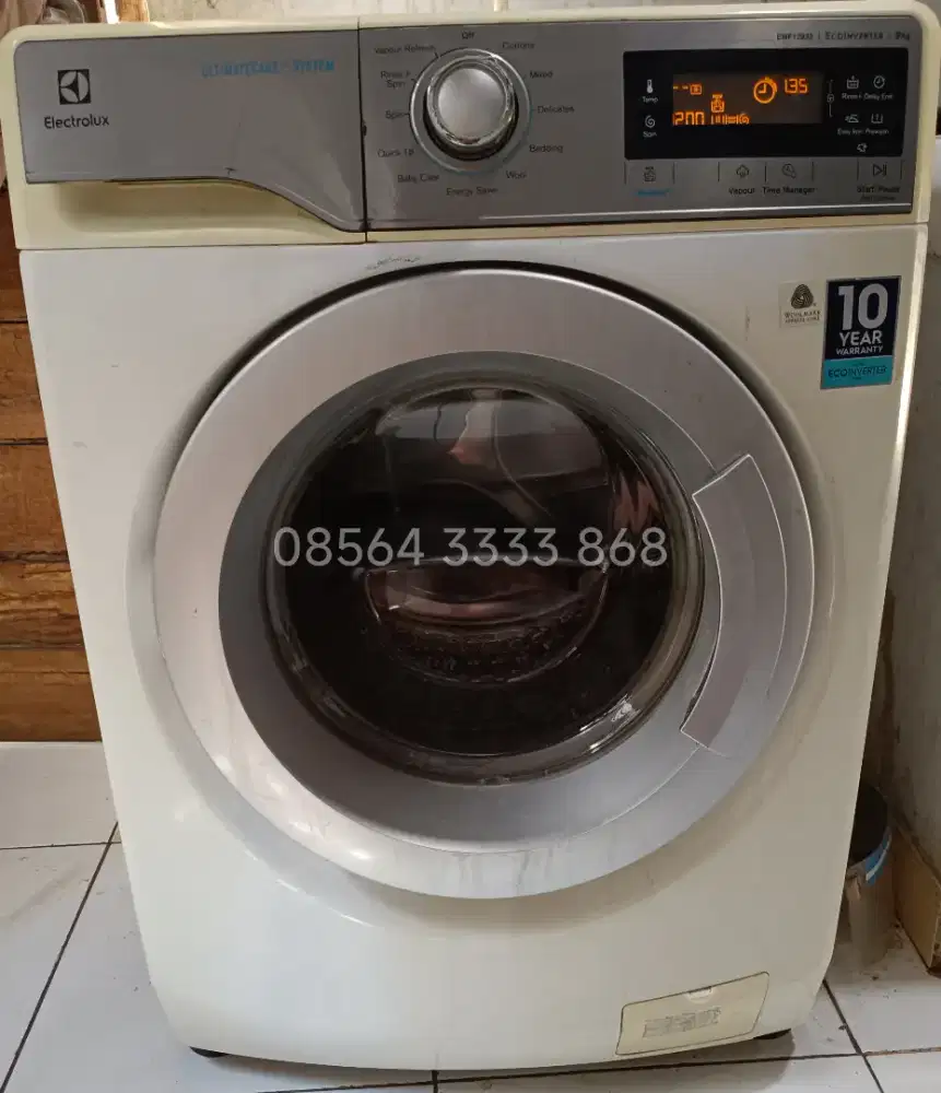 Mesin cuci front loading inverter electrolux 9kg
