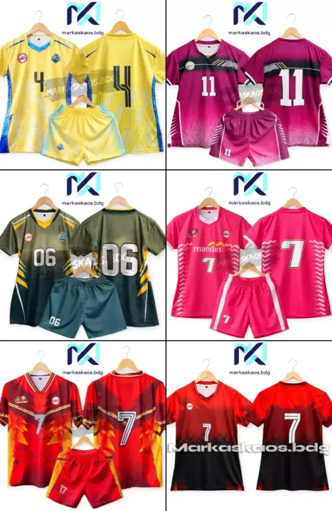 Atasan bawahan jersey kostum