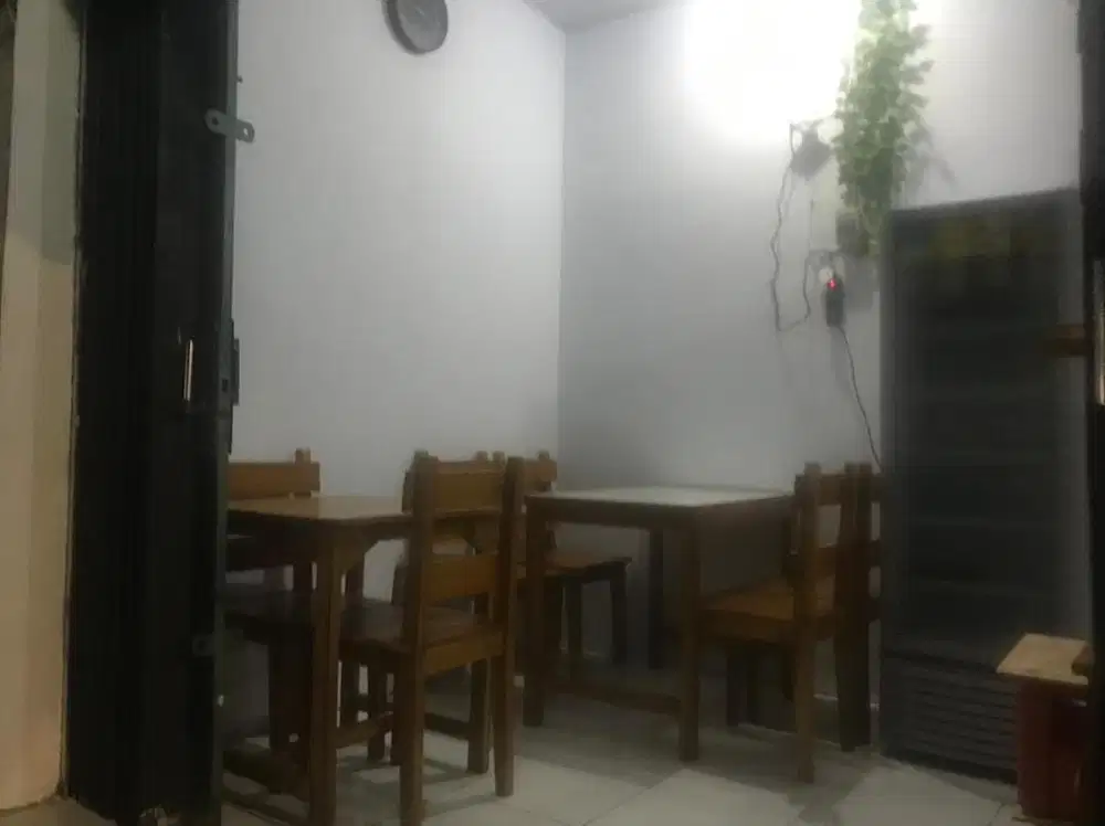 Meja bangku warkop cafe Jati Jawa
