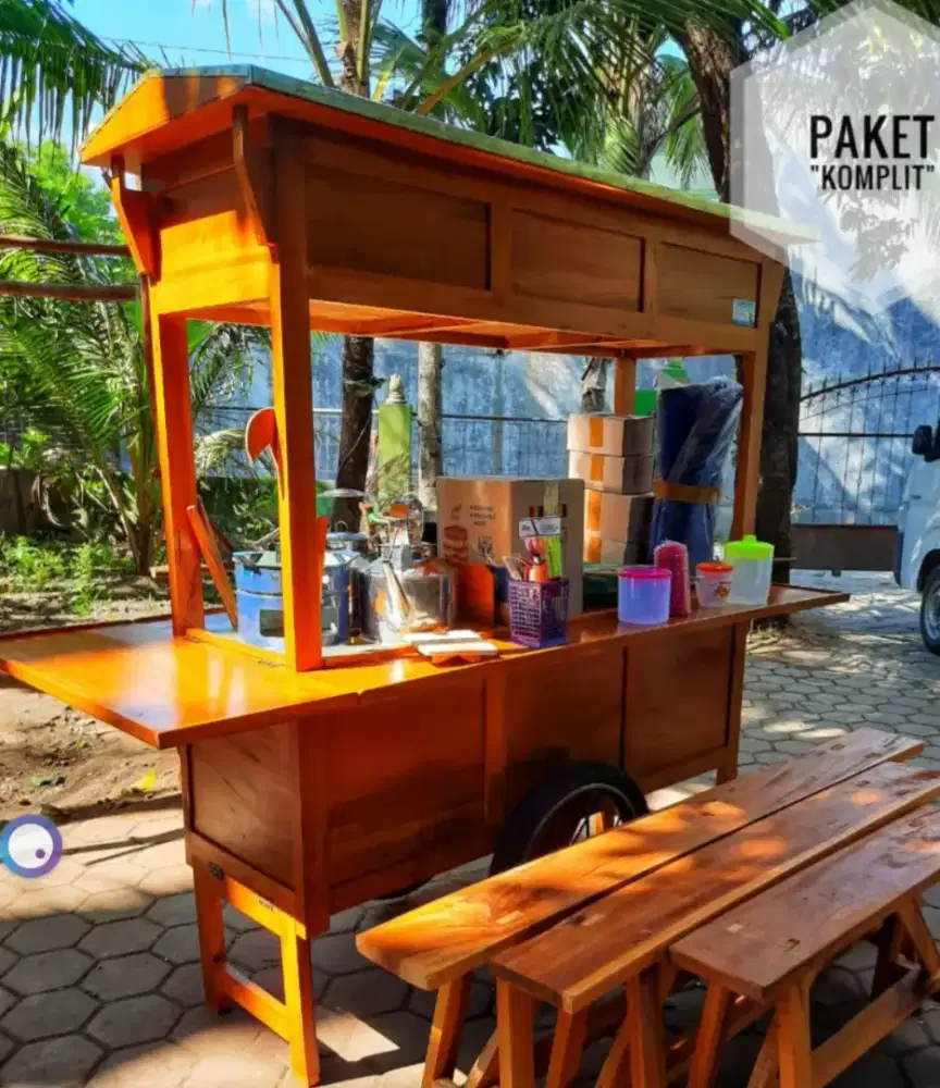 (GRATIS ONGKIR SURABAYA) gerobak Angkringan siap usaha