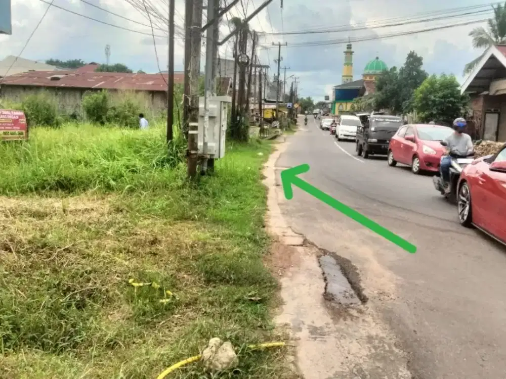 Tanah Jambi Di Jual Pinggir Jalan Aspal Dan Sudah SHM Dan Siap AJB