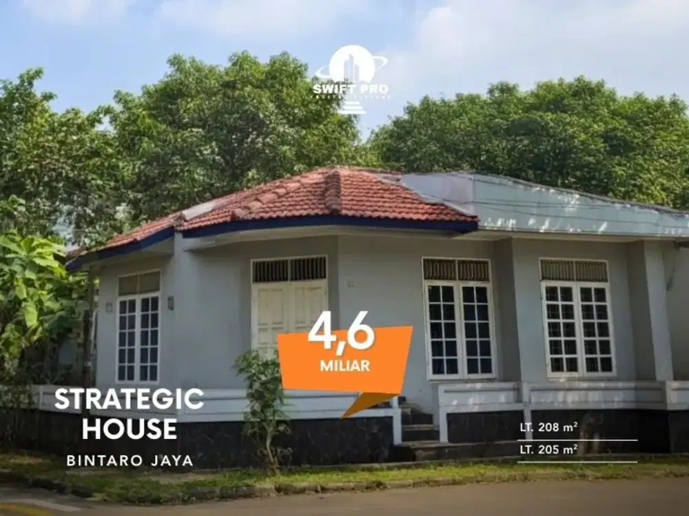 Rumah Siap Huni posisi hook one gate system di area strategis Bintaro dekat dengan kampus STAN