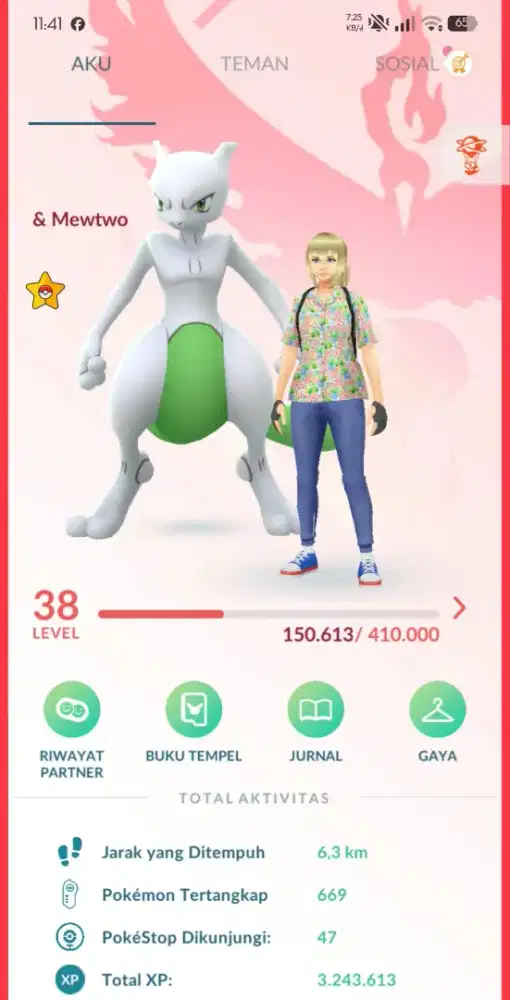 Akun pokemon go lv 38
