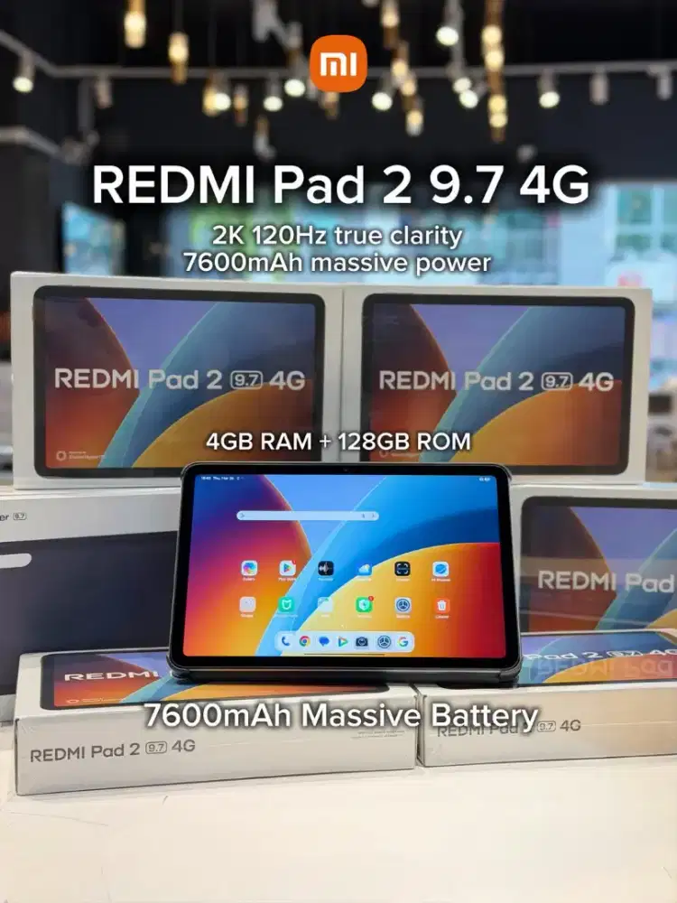 Redmi Pad 2 9,7in Batrei 7600mAh Nonton puas Seharian