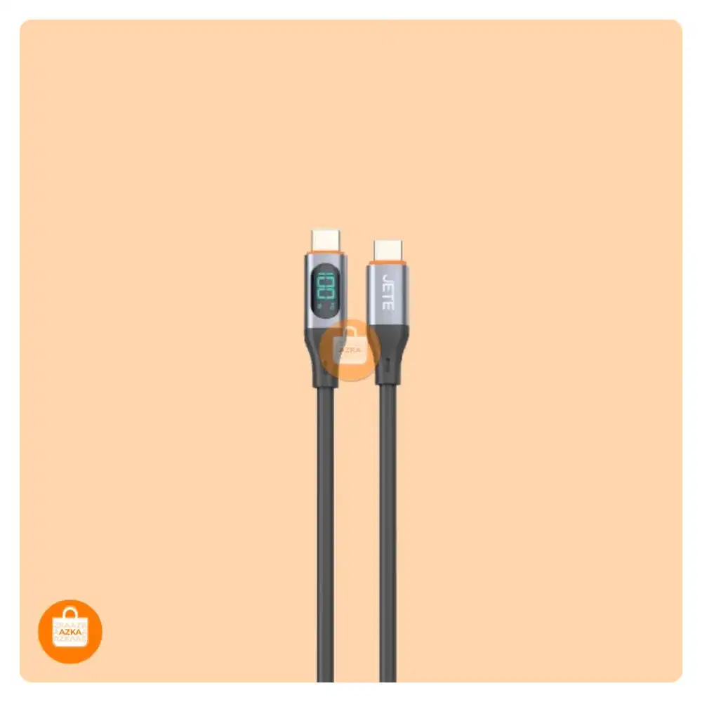 JETE CX13 Kabel Data Usb Type C To C 100W 5A LED Indicator Display