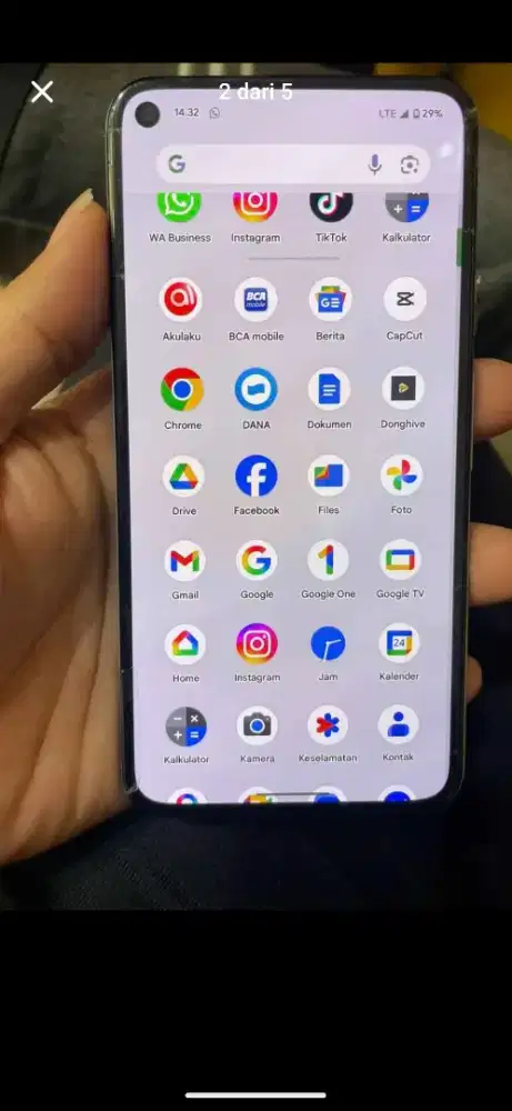 Google pixel 5 5G hp cas all operator bebas riset