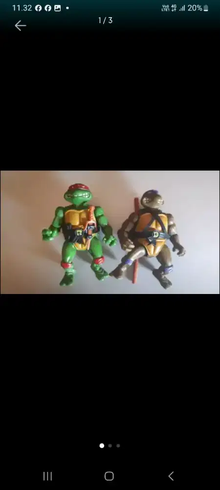 Mainan Ninja Turtle tahun 1988 (Raphael dan Donatello)
