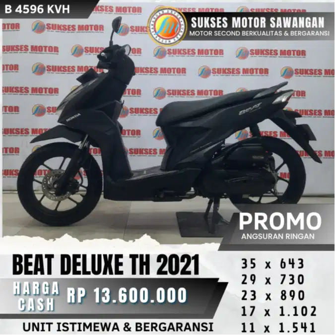 ISTIMEWA HONDA BEAT DELUXE TH 2021 UNIT MULUS BISA CASH KREDIT GARANSI
