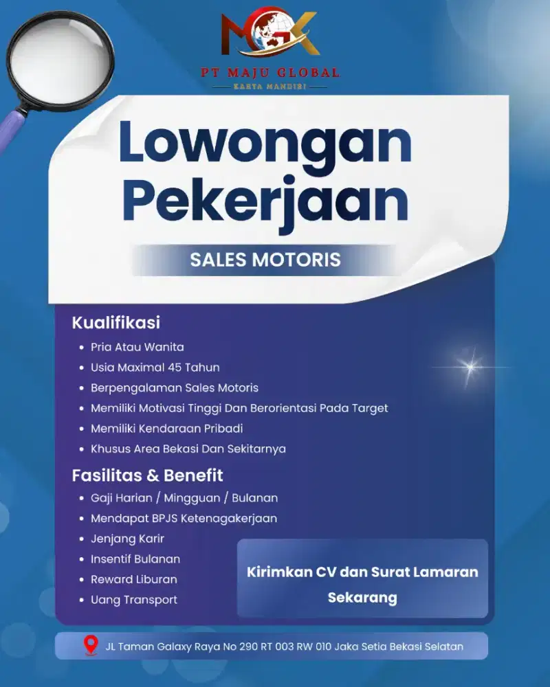 DI CARI SALES MOTORIS !!!