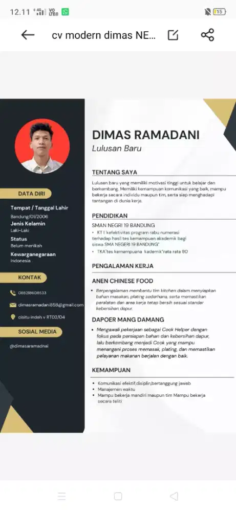 niat dan serius ingin bekerja apapun