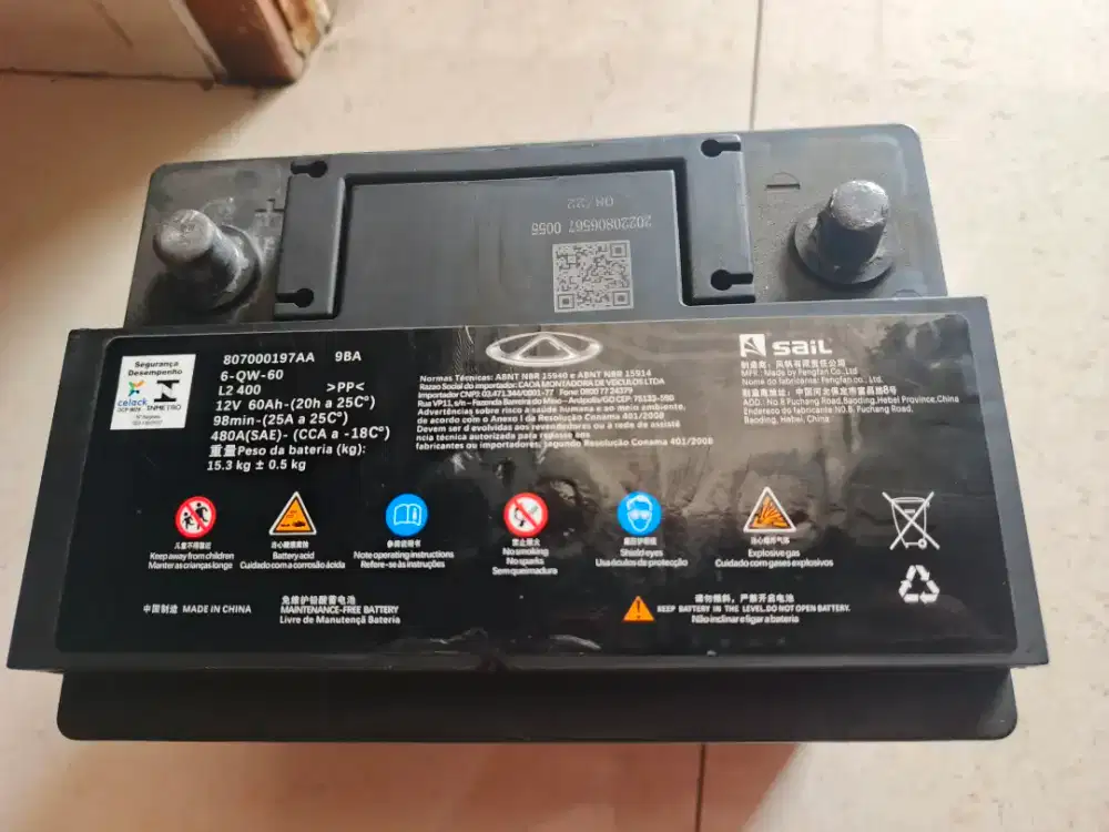 Aki Sail 60 Amper OEM Layak Pakai
