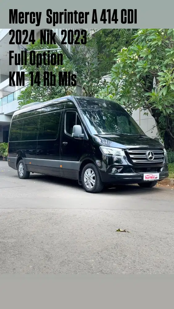 Mercy Sprinter A414 CDI 2024 Nik23 Black (bav design)Siap pakai