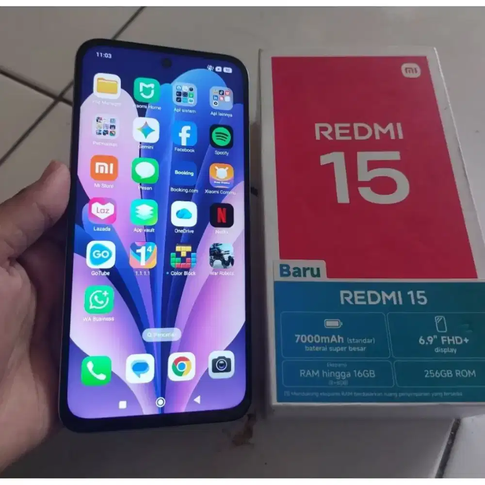 Redmi 15 ram 8+8gb Rom 256gb