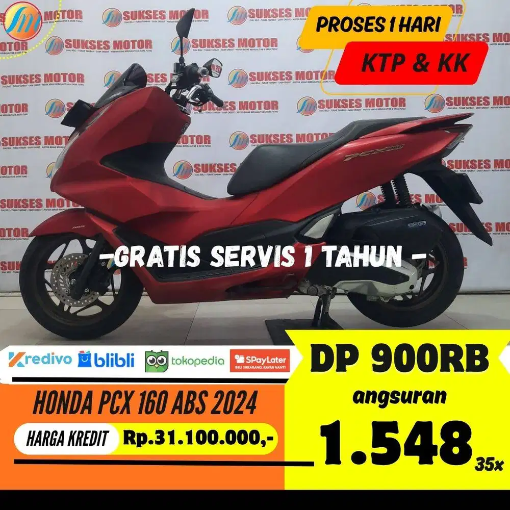 DP CUMA 900RIBU HONDA PCX 160 ABS 2024 ANGSURAN TERJANGKAU BERGARANSI