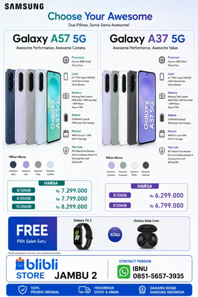 Galaxy A57 dan A37